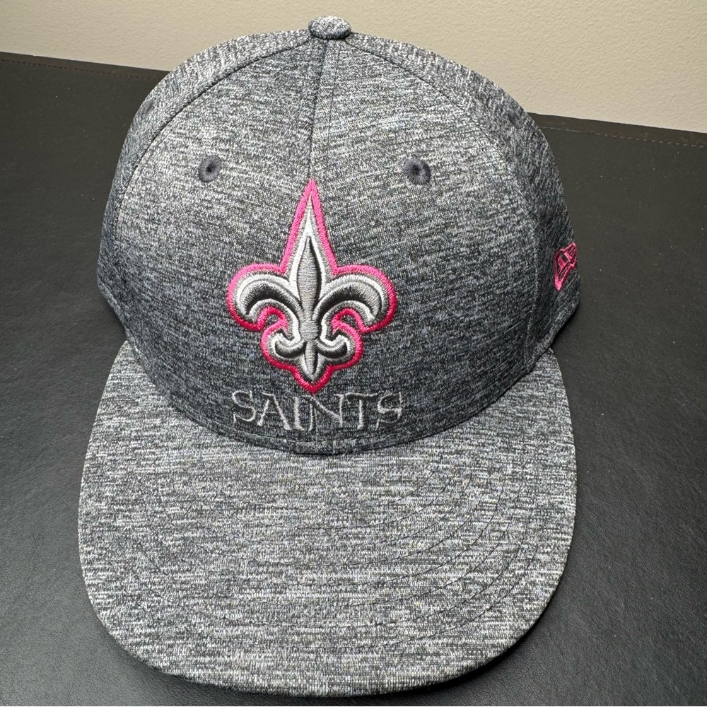 NFL New Orleans Saints breast cancer awareness fitted hat